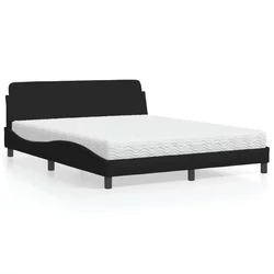 Krevet s madracem Dover crni 160x200 cm od tkanine