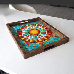 Aberto Design Poslužavnik REF019 48 x 38 x 4 cm, Šareni