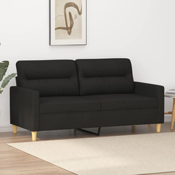 vidaXL Dvosed črn 140 cm blago