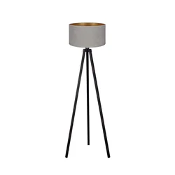 Brilagi - Podna lampa VELVET 1xE27/60W/230V wenge/siva