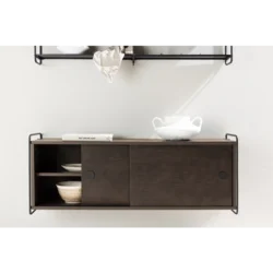Venture Design Stenski omarica 121x35x48 cm rjava