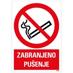 Samolepljiva nalepnica - zabranjeno pušenje - 230x330mm