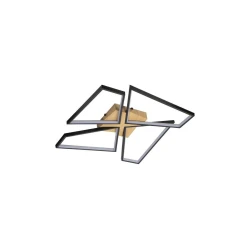 LED prigušiva plafonska svetiljka LED/115W/230V 3000-6500K braon/crna + daljinski upravljač