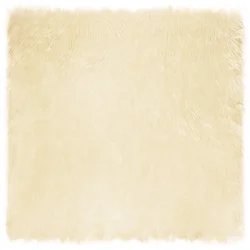 Tepih od umjetne ovčje kože TAFALLA Krem 160 x 160 cm Poliester