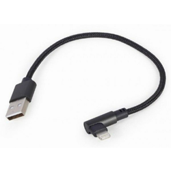 GEMBIRD USB kabl na Lightning/ CC-USB2-AMLML-0.2M pod uglom/ 0.2 m/ crna