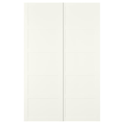 BERGSBO Par kliznih vrata, bela, 150x236 cm