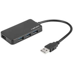 NATEC NHU-1342 Moth, USB 3.0 Hub, 4-Port, 15 cm