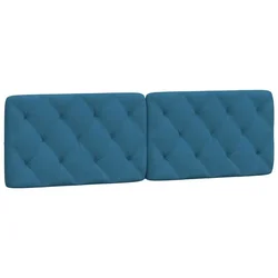 Vidaxl Blazina za vzglavje modra 160 cm žamet