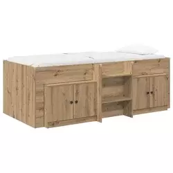 Loft krevet s ormarom 3 kom. Hrast artisan Konstruirano drvo