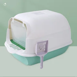 Toalet za mačke Enclosed Cat Box Awhao Zeleni 50x35x35 cm