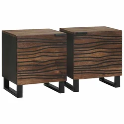 Nočna omarica 2 kos Oreh 40 x 33 x 46 cm Inženirski les