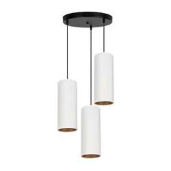 Luster na sajli AVALO 3xE27/60W/230V O 35 cm bela/bakarna