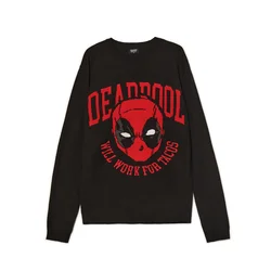 Cropp - Džemper s printom Deadpool - CRNO