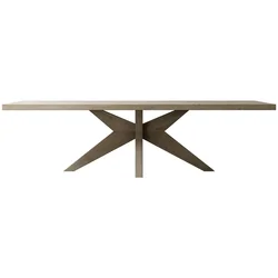Casa Padrino Country Style Solid Wood Dining Table Gray - Various Sizes - Rectangular Oak Wood Kitchen Table - Solid Wood Dining Room Furniture - Country Style Dining Room Furniture