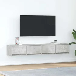 TV ormarići 2 kom boja betona 80x31x25,5 cm konstruirano drvo