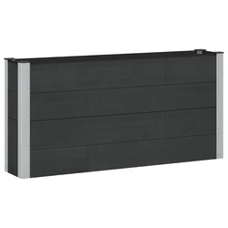 Povišena vrtna gredica Crna 150 x 30 x 72 cm