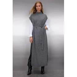 Trendyol Modest Ženska haljina Tctaw24Uv00038, Tamnosiva