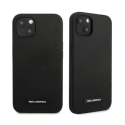 Torbica Karl Lagerfeld Hc Silicone Plaque za iPhone 13 6.1 crna (KLHCP13MSLMP1K)