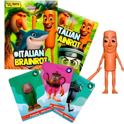 Italian Brainrot - Assorted Figure + 3 Collectable Cards