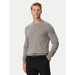 BOSS Pulover Leno  50571914 Rjava Regular Fit