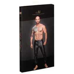 Noir Powerwetlook Men’s Treggings M - Black, Adjustable Drawstring ONO093A