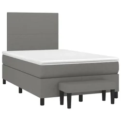 Vidaxl Box spring postelja z vzmetnico temno rjava 120x190 cm blago