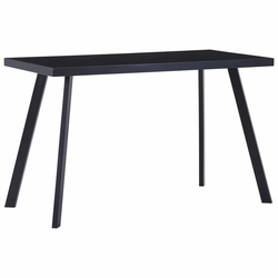 vidaXL Jedilna miza črna 120x60x75 cm kaljeno steklo