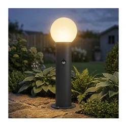 Kanlux 46084 - Spoljašnja svetiljka sa senzorom STONO 1xE27/15W/230V 50 cm IP65 antracit