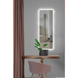 LED Stensko ogledalo z osvetlitvijo RECTANGULAR 80x20 cm bela