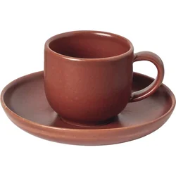Skodelica s krožničkom Costa Nova Pacifica Espresso, prostornina: 0,07 litra, cayenne (6 kos)