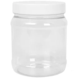 Okrogel kozarec s pokrovom, navoj 100/400, prozoren, 1000 ml