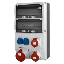 DOK RAZDELILNA omara ERBETKA 63A 32A 16A 2x230V SCHUKO VTIČNICE