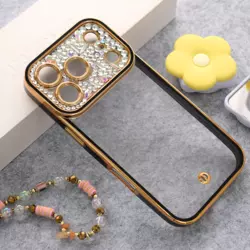 Maska Luxury Crystal Clear za iPhone 17 Pro crna