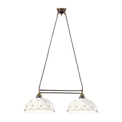 Kolarz 731.82.161 - Luster na sajli NONNA 2xE27/75W/230V cvetni motiv, ružičasto-zlatna