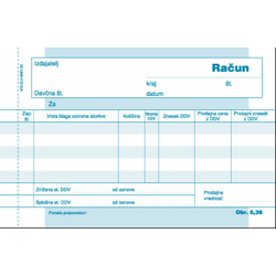 Nota Racun OBRAZEC 5,36 RAČUN A6 - Ceneje.si