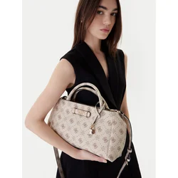 Ročna torba Guess Carrie Logo HWGP98 98060 Écru