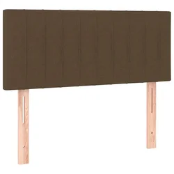 Vidaxl Posteljno vzglavje temno rjavo 90x5x78/88 cm blago
