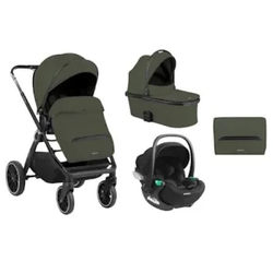 Kikka boo Kolica Tiffany 3in1 premium set sa autosedištem I-Xtend I-size i tvrdom korpom Army Green KKB20154 XTSET