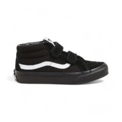 Vans unisex za otroke. VN0A346YLWB1 Sk8-Mid Reissue usnjene športne copate črne barve (31), Črna, Ravna stran, Semiš, Ve