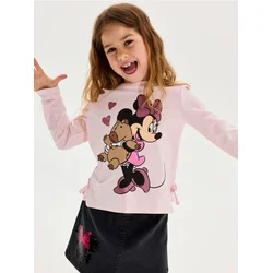 Sinsay - Pamucna majica sa dugim rukavima Minnie Mouse - krem