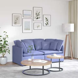 Modularna sofa s jastucima, tkanina, traperice, plava