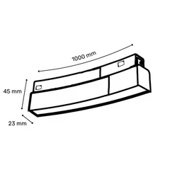 MAGNETIC SVETILJKA PC1000 7W 3000K 36° 48V DC CRNA (R1000)
