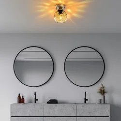 Opviq Zidna lampa Benek-15-14384, 15x15x18cm, IP20, Zlatna boje