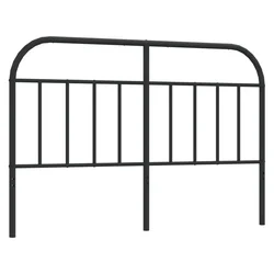 Vidaxl Kovinsko nadomestno vzglavje črno 135 cm