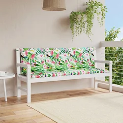 Jastuci za vrtnu klupu 2 kom višebojni 150x50x7 cm od tkanine