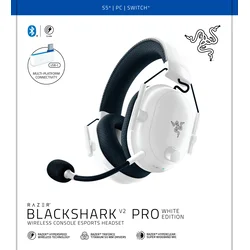 Slušalice Razer BlackShark V2 Pro for PlayStation - Wireless Console esports Headset - White - EU + ANZ Packaging