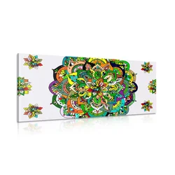 Slika zelena Mandala - 60x30