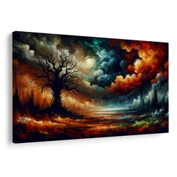 Slika dramatično nebo in drevo življenja - 40x30