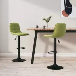 Barski stolci 2 kom svjetlozeleni baršunasti