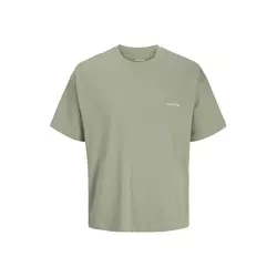 JACK & JONES Majica JORMONTAUK oliva/črna/bela